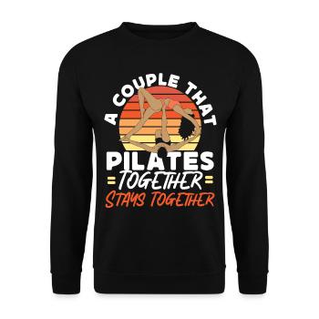Pilates Instructor Teacher Couple - Unisex Pullover - Schwarz - Vorne - Alina (178cm) & Michal (187cm)