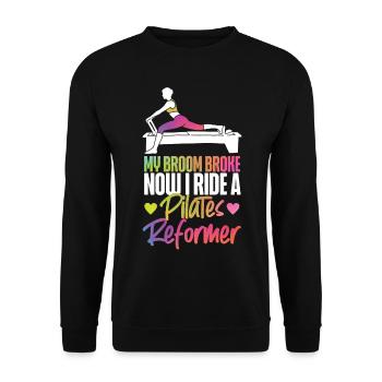 Instructeur de Pilates Enseignant - Sweat-shirt Unisexe - noir - Devant - Alina (178cm) & Michal (187cm)