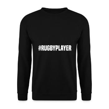 Rugby Player - #RugbyPlayer - Unisex Pullover - Schwarz - Vorne - Alina (178cm) & Michal (187cm)