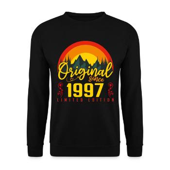 Geburtstag 1997 Geburtstag Jahrgang 1997 Geschenk - Unisex Pullover - Schwarz - Vorne - Alina (178cm) & Michal (187cm)
