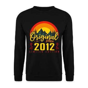 Geburtstag 2012 Geburtstag Jahrgang 2012 Geschenk - Unisex Pullover - Schwarz - Vorne - Alina (178cm) & Michal (187cm)