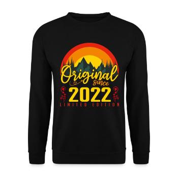 Geburtstag 2022 Geburtstag 2022 Geschenk - Unisex Pullover - Schwarz - Vorne - Alina (178cm) & Michal (187cm)