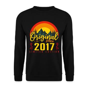 Birthday 2017 Birthday Born in 2017 Gift - Unisex Sweatshirt - black - Front - Alina (178cm) & Michal (187cm)