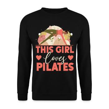 Pilates Instructor Teacher Girl - Unisex Pullover - Schwarz - Vorne - Alina (178cm) & Michal (187cm)