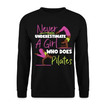 Pilates Instructor Teacher Girl - Unisex Pullover - Schwarz - Vorne - Alina (178cm) & Michal (187cm)