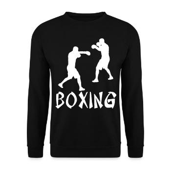 Boxe - Sweat-shirt Unisexe - noir - Devant - Alina (178cm) & Michal (187cm)