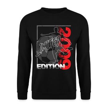 Limited Edition 2009 Limited Edition Fußball - Unisex Pullover - Schwarz - Vorne - Alina (178cm) & Michal (187cm)
