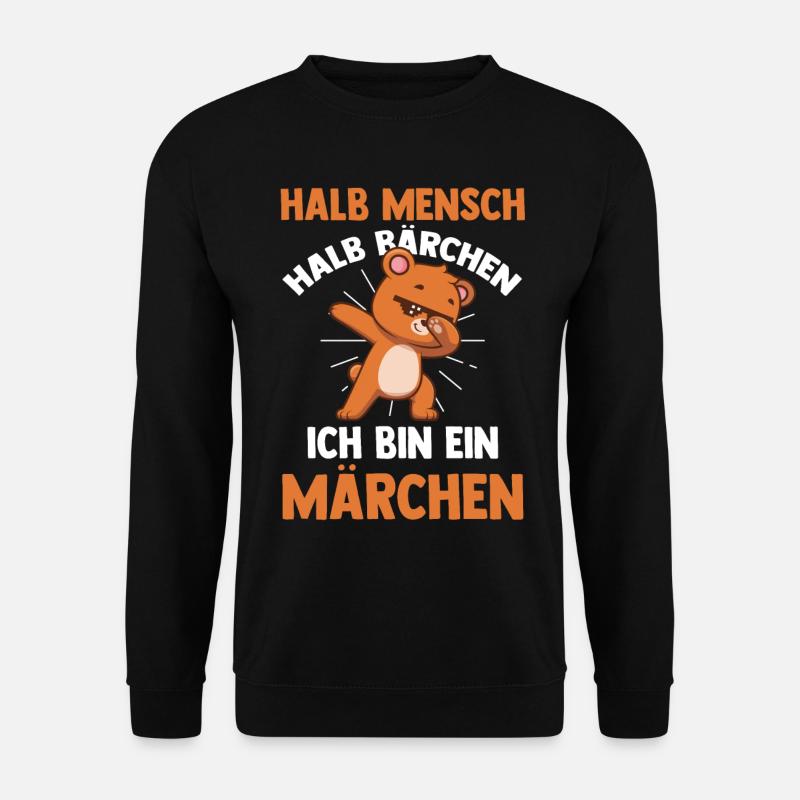 Half Human, Half Bear - Unisex Sweatshirt - black