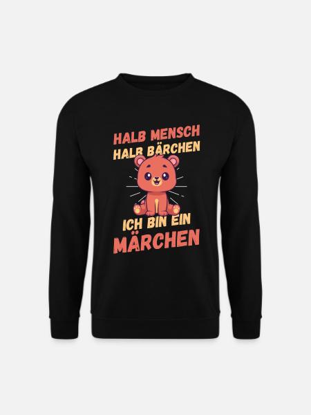 Half Human, Half Bear - Unisex Sweatshirt - black