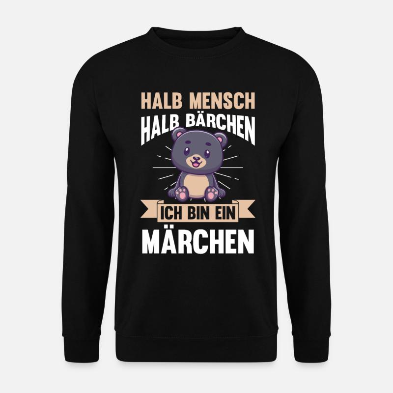 Half Human, Half Bear - Unisex Sweatshirt - black