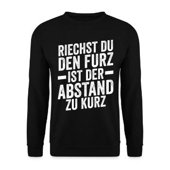 Si vous sentez l’odeur du pet, la distance est trop courte - Sweat-shirt Unisexe - noir - Devant - Alina (178cm) & Michal (187cm)
