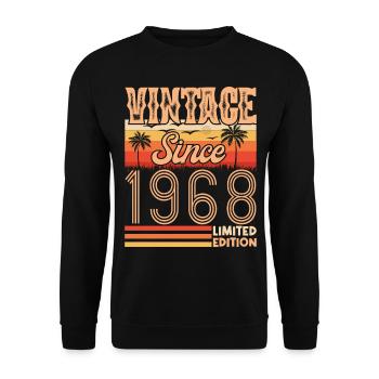1968. Jahrgang Jahrgang 1968 Geburtstag - Unisex Pullover - Schwarz - Vorne - Alina (178cm) & Michal (187cm)