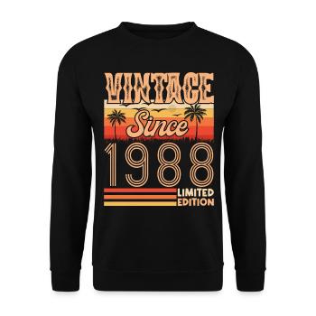 1988. Jahrgang Jahrgang 1988 Geburtstag - Unisex Pullover - Schwarz - Vorne - Alina (178cm) & Michal (187cm)