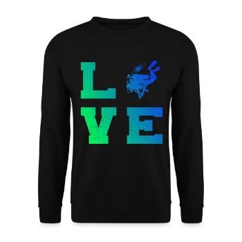 Scuba Diver Scuba Diver Scuba Diving - Unisex Sweatshirt - black - Front - Alina (178cm) & Michal (187cm)