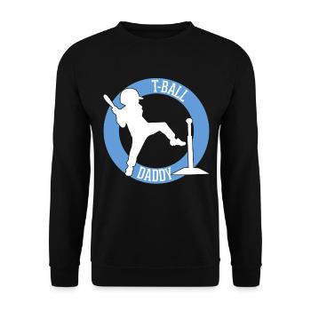 T-Ball Daddy T-Ball Joueur Papa - Sweat-shirt Unisexe - noir - Devant - Alina (178cm) & Michal (187cm)