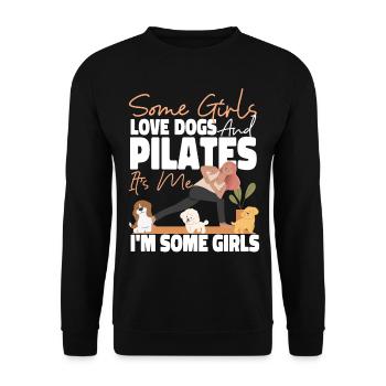 Instructeur de Pilates Enseignante Fille - Sweat-shirt Unisexe - noir - Devant - Alina (178cm) & Michal (187cm)