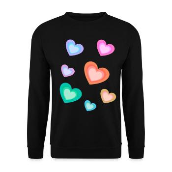 Sincère Saint-Valentin Fête des mères Anniversaire - Sweat-shirt Unisexe - noir - Devant - Alina (178cm) & Michal (187cm)