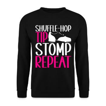 Stepptanz Stepptänzer - Unisex Pullover - Schwarz - Vorne - Alina (178cm) & Michal (187cm)