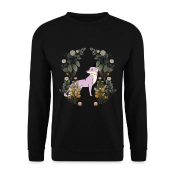 Renard Animal Sauvage Vintage Rétro Années 80 Animaux de la Forêt - Sweat-shirt Unisexe - noir - Devant - Alina (178cm) & Michal (187cm)