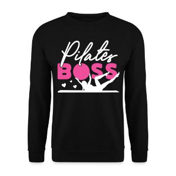 Pilates Instructor Teacher Pilates - Unisex Pullover - Schwarz - Vorne - Alina (178cm) & Michal (187cm)