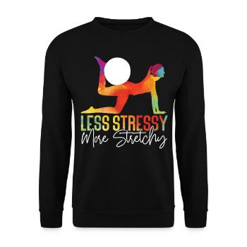 Pilates Instructeur Professeur Jeu de mots - Sweat-shirt Unisexe - noir - Devant - Alina (178cm) & Michal (187cm)