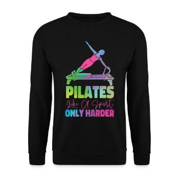 Pilates Instructor Teacher - Unisex Pullover - Schwarz - Vorne - Alina (178cm) & Michal (187cm)