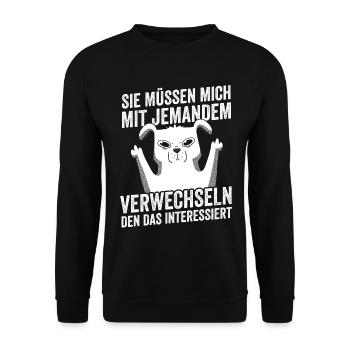 Dictons drôles, collègues de travail, humour de bureau - Sweat-shirt Unisexe - noir - Devant - Alina (178cm) & Michal (187cm)