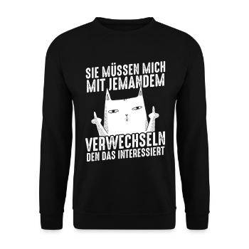 Dictons drôles, collègues de travail, humour de bureau - Sweat-shirt Unisexe - noir - Devant - Alina (178cm) & Michal (187cm)