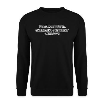Hiking - Trail hiker, embracing the great - Unisex Sweatshirt - black - Front - Alina (178cm) & Michal (187cm)