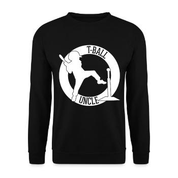 T-Ball Uncle Teeball Player Uncle - Unisex Pullover - Schwarz - Vorne - Alina (178cm) & Michal (187cm)