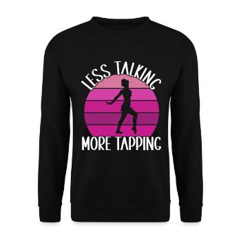 Stepptanz Stepptänzer - Unisex Pullover - Schwarz - Vorne - Alina (178cm) & Michal (187cm)