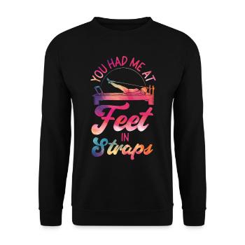 Instructeur de Pilates Professeur - Sweat-shirt Unisexe - noir - Devant - Alina (178cm) & Michal (187cm)