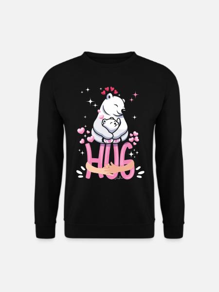 Funny - Cuddle Funny Bear - Unisex Sweatshirt - black