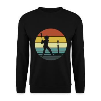Teeball Player kids - Tee ball player kid - Unisex Pullover - Schwarz - Vorne - Alina (178cm) & Michal (187cm)