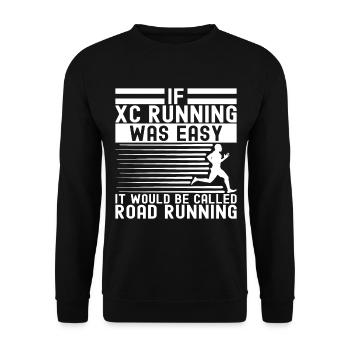 XC Running Lauf Läufer Cross Country - Unisex Pullover - Schwarz - Vorne - Alina (178cm) & Michal (187cm)