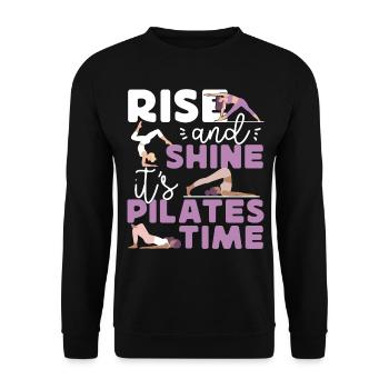 Instructeur de Pilates Teacher Rise - Sweat-shirt Unisexe - noir - Devant - Alina (178cm) & Michal (187cm)