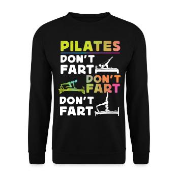 Instructeur de Pilates Enseignant - Sweat-shirt Unisexe - noir - Devant - Alina (178cm) & Michal (187cm)