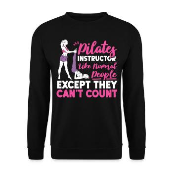Pilates Instructor Teacher Pilates - Unisex Pullover - Schwarz - Vorne - Alina (178cm) & Michal (187cm)