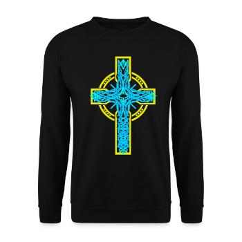 Croix Croix Crucifix Église Jésus Dieu - Sweat-shirt Unisexe - noir - Devant - Alina (178cm) & Michal (187cm)