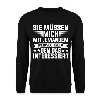 Dictons drôles, collègues de travail, humour de bureau - Sweat-shirt Unisexe - noir - Devant - Alina (178cm) & Michal (187cm)