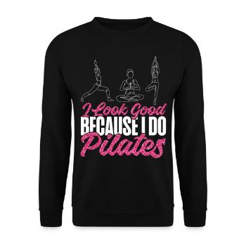 Pilates Instructor Teacher I Look - Unisex Pullover - Schwarz - Vorne - Alina (178cm) & Michal (187cm)