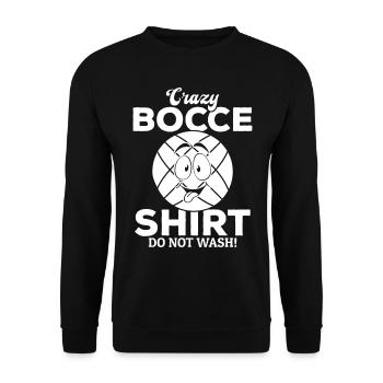 Crazy Bocce Shirt Ne pas laver - Funny Bocce Ball P - Sweat-shirt Unisexe - noir - Devant - Alina (178cm) & Michal (187cm)
