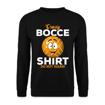 Crazy Bocce Shirt Do not wash - Funny Boccia - Unisex Pullover - Schwarz - Vorne - Alina (178cm) & Michal (187cm)