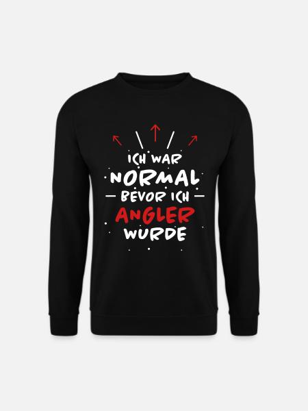 Angler Spruch Fische Angeln Meer Angler Geschenk - Unisex Pullover - Schwarz