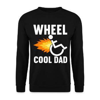 Wheelchair users Wheelchair - Unisex Sweatshirt - black - Front - Alina (178cm) & Michal (187cm)