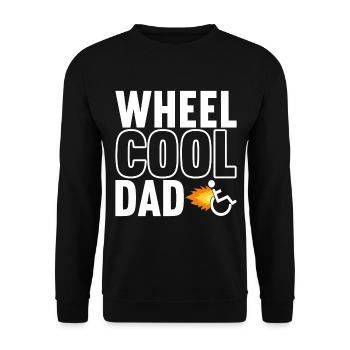 Personnes en fauteuil roulant Fauteuil roulant - Sweat-shirt Unisexe - noir - Devant - Alina (178cm) & Michal (187cm)