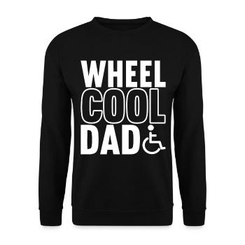 Wheelchair users Wheelchair - Unisex Sweatshirt - black - Front - Alina (178cm) & Michal (187cm)