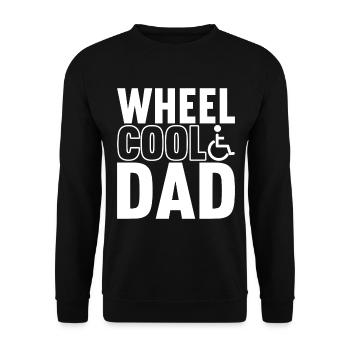 Personnes en fauteuil roulant Fauteuil roulant - Sweat-shirt Unisexe - noir - Devant - Alina (178cm) & Michal (187cm)