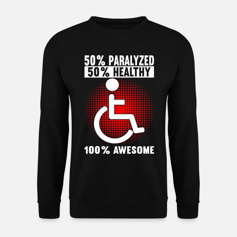 Rollstuhlfahrer Rollstuhl - Unisex Pullover - Schwarz