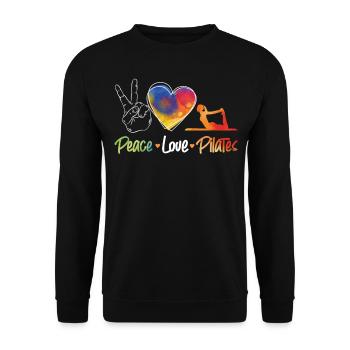 Pilates Instructor Teacher - Unisex Pullover - Schwarz - Vorne - Alina (178cm) & Michal (187cm)